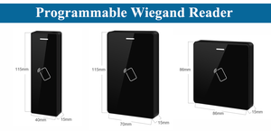 Lector RFID <span class=keywords><strong>Wiegand</strong></span> para Exteriores, Resistente al Agua, Salida de <span class=keywords><strong>26</strong></span>, 32, <span class=keywords><strong>34</strong></span>, 44, 58 Bits, 125Khz ID, 13.56MHz IC, Lectores de Tarjetas de Control de Acceso para Puertas - Product Image 3