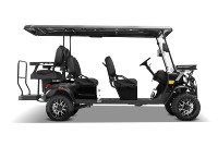Voiturette de golf électrique Kandi 6 places, batterie 48V, vitesse maximale ≤30 km/h, autonomie 70-90 km, certifiée EEC/DOT, temps de charge 5-7h, pente 15-20 degrés