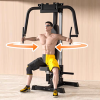 Nouvelle conception – Appareil de musculation à station unique pour press à la poitrine, équipement de fitness à charge libre pour exercices Pec Fly/Deltéens arrière, machine de musculation des bras et de la poitrine