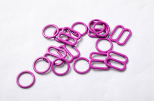 อุปกรณ์เสริมชุดชั้นในหัวเข็มขัดเคลือบไนล่อนแหวนยกทรงและสไลด์ - Product Image 3