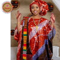 Robe Boubou Dashiki Bazin Riche Africaine Imprimée Parfumée 2026 Originale Mali Traditionnelle pour Femme Mariée