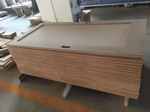 Hampton Inn Hotel Phòng Tắm & Tủ Quần Áo Trắng Sơn Nội Thất Vị Trí MDF Panel Trượt Gương Gỗ Barn Door - Product Image 5