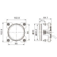 Luce da lavoro a Led da 90mm luce da lavoro per agricoltura Flood larga 50W per Massey Ferguson Fendt trattore ce certificazione EMC