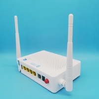 Módem Router FTTH USADO F66NV3A con Sistema en Inglés, 1GE 3FE 1TEL WIFI F663, Antena Externa, GPON ONU ONT F663Nv3a