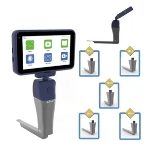 Veteriner kullanımı için 4.5 inç dokunmatik ekran video laringoskop endoskop ile Pet hastane veteriner taşınabilir laringoskop seti