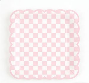 Juego de Platos de Papel para Fiesta de Cumpleaños Infantiles con Diseño Personalizado de Cerezas Rosas - Product Image 4
