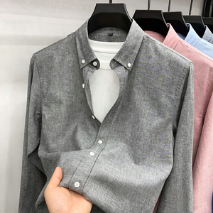 EU/<strong>UK</strong> Standard Size <strong>Men's</strong> <strong>Linen</strong> Cotton <strong>Shirt</strong> Solid Color Long Sleeve Button Down Casual <strong>Shirt</strong> Wholesale <strong>Men</strong> Apparel - Product Image 1