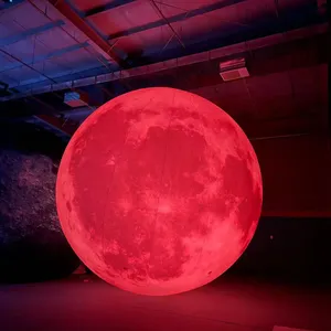 Wholesale Price Decoration Giant Advertising Inflatable Model Large Inflatable Moon Balloon With Led Light