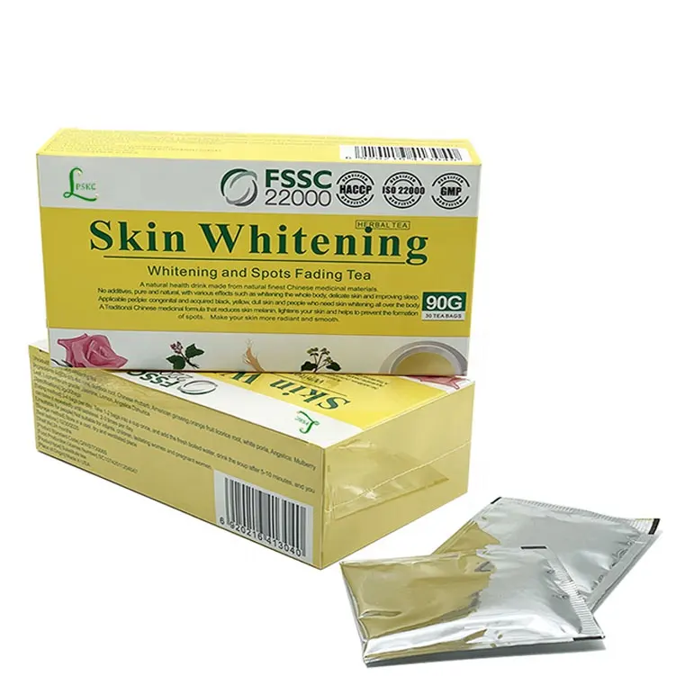 Private Label Health and Beauty Products Skin Whitening Spots Fading Tea organic whitening skin lightening detox glow tea