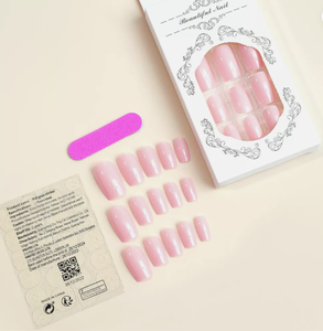 24 pièces/ensemble, <span class=keywords><strong>faux</strong></span> <span class=keywords><strong>ongles</strong></span> courts carrés en ABS blancs à motifs de cœurs mignons, pour femmes, <span class=keywords><strong>mariée</strong></span>, Y2K, fournitures pour <span class=keywords><strong>ongles</strong></span> pressés pour les doigts - Product Image 4