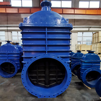 Vannes à opercule à joint élastique en fonte ductile ANSI API BS5163 F4 à bride manuelle PN16 DN600 DN1200 DN800