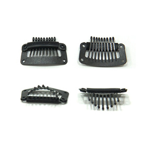 Plastic 9-Prong <b>Clip</b> Hair Extension <b>Snap</b> <b>Clip</b> for Wig Making Secure Hold Comb <b>Clip</b> for Professional Salon Use - Product Image 1