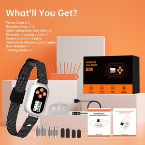 Sistema de contención de mascotas con navegación GPS IPX7 impermeable recargable collar de choque inalámbrico cerca eléctrica rastreador/localizador inteligente - Product Image 5
