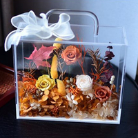 SINOWRAP FB03 Bouquet De Fleurs Boîtes Florales En Gros Boîtes D'emballage Acrylique De Luxe Pour Fleurs
