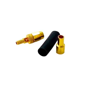 Cable de antena RG316 RG174 RG188 cable eléctrico impermeable RF coaxial hembra Jack crimpado soldadura pin conector SMC