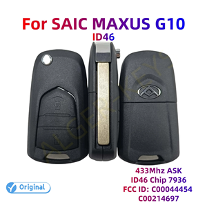 Clé à distance 2 boutons d'origine pour SAIC MAXUS G10 G20 V80 OEM Clé de voiture sans clé 433MHZ ID46 <span class=keywords><strong>HITAG2</strong></span> Chip 7936 - Product Image 1