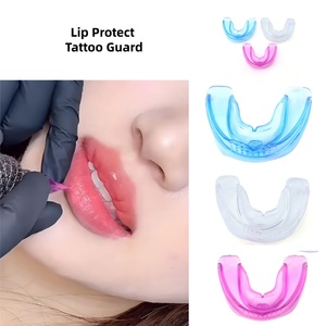 Protector Labial Transparente Azul <span class=keywords><strong>de</strong></span> Silicato para Maquillaje Permanente, Protector <span class=keywords><strong>de</strong></span> Labios Desechable para Tatuajes - Product Image 4