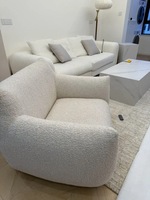 Canapé simple Monden avec accoudoirs, design japonais en tissu, en forme de L, écologique, pour villa, appartement, salon, chambre, bureau