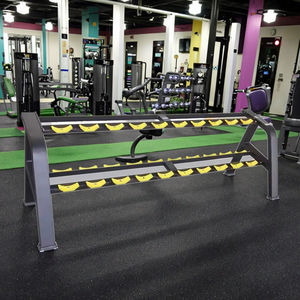 Rastrelliera per Manubri da Palestra Commerciale con Telaio in Acciaio Inossidabile Costruzione Resistente Caratteristiche di Sicurezza per Pesi Liberi - Product Image 2