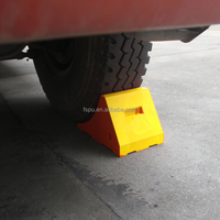 Cales de roue en PU jaune vif pour camions lourds de 30 tonnes