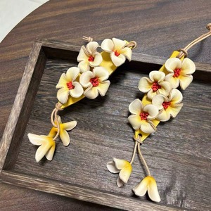 Weilei Top-grain Leather Osmanthus <b>Bag</b> <b>Charm</b> Handmade 3d Floral Tassel Pendant Chinese Style Literary Accessory Autumn Gifts - Product Image 3