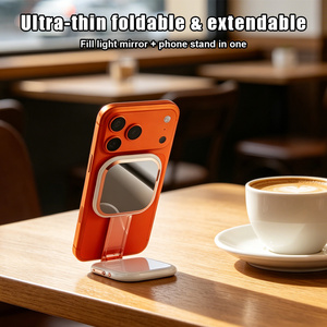 Lámpara de Escritorio Magnética Plegable de Aleación de Zinc con Luz para Selfies, para Grabación de Video, <span class=keywords><strong>Facetime</strong></span> y Estudio, con Espejo - Product Image 4