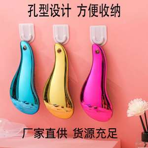 OEM LOGO Perforado Cuero Cabelludo Masaje Cabello Liso Portátil TT Peluquería Peine Hogar Antiestático Anudado Noble Consort Peine - Product Image 3