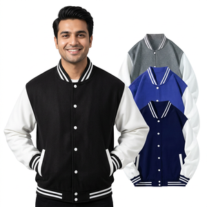 Offre Spéciale léger à manches longues brodé coupe-vent Botton Down décontracté Bomber CollegeBaseballjacket pour hommes - Product Image 1