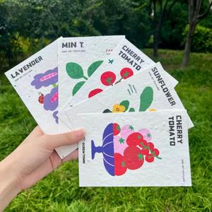 Cartoline Personalizzate Colorate con Semi, Stampate in Offset, Sostenibili e Biodegradabili, Piantabili per Promozione Eventi - Product Image 1