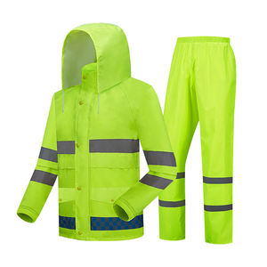 Personnalisable Meilleures ventes polic pvc réfléchissant combinaisons de pluie adultes hommes imperméable personnalisé manteau de pluie <span class=keywords><strong>pantalon</strong></span> de pluie - Product Image 6