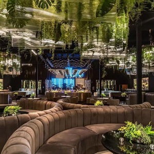 Vente en gros de meubles de restaurant en velours moderne et personnalisé combinaison de chaises de table pour café, café, salon, hôtel - Product Image 3