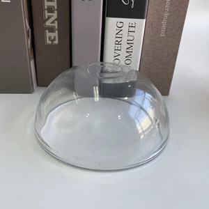 Pantalla de lámpara de cristal grande china tradicional, cubierta de boca soplada de media esfera transparente para iluminación, sombra de cristal de cuenco transparente económica - Product Image 4