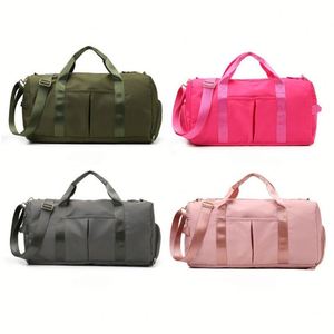 Bolsa Deportiva Impermeable con Compartimento para Zapatos, Bolsillo Impermeable, Bolsa de Viaje Deportiva, Bolsa de Lona Rosa para Mujer - Product Image 2