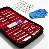 Kit de dissection anatomique professionnel de 160 pièces en acier inoxydable durable, instruments de formation médicale et vétérinaire