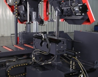 Scie à ruban horizontale industrielle automatique pour la découpe des métaux avec moteur à engrenages à tension mécanique