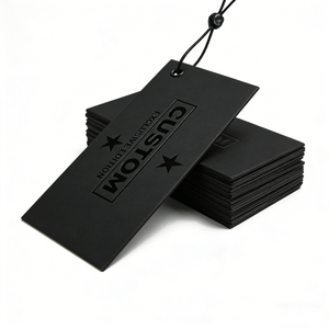 Etiquetas de Ropa Personalizadas con Logotipo 3D, en Forma Rectangular, Corte Láser, Material No Tejido, con Relieve - Product Image 4