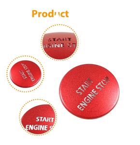 ปุ่มสตาร์ต/หยุดเครื่องสปอร์ตอลูมิเนียมอัลลอยด์สีแดงอุปกรณ์เสริมสติกเกอร์สำหรับ LR4แลนด์โรเวอร์เรนจ์สปอร์ตโรเวอร์ - Product Image 1