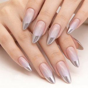 <span class=keywords><strong>Uñas</strong></span> Postizas de Alta Calidad, 10 Piezas, Lujosas, Cobertura Completa, Almendradas, Ojo de Gato, Degradado, <span class=keywords><strong>con</strong></span> Brillo, Punta <span class=keywords><strong>Francesa</strong></span>, ABS, Venta al Por Mayor de Fábrica - Product Image 1