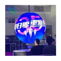 Pantalla LED Esférica Móvil con Soporte de Suelo, Pantalla LED Globo de 0.3m, 0.4m, 0.5m, 1m, 1.2m, 1.5m, 2m, 2.5m, Bola de Video LED Esférica Giratoria