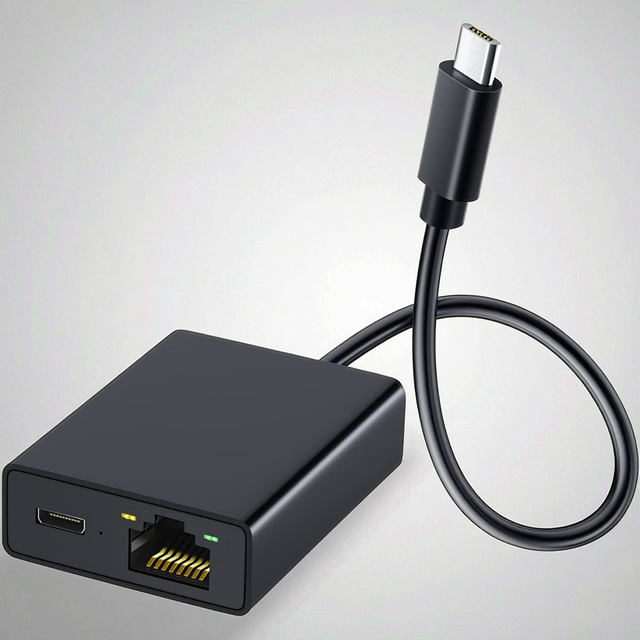 USB Type C to RJ45 Ethernet Network Adapter Wired Compatible with 4K Fire Stick External Interface in Stock