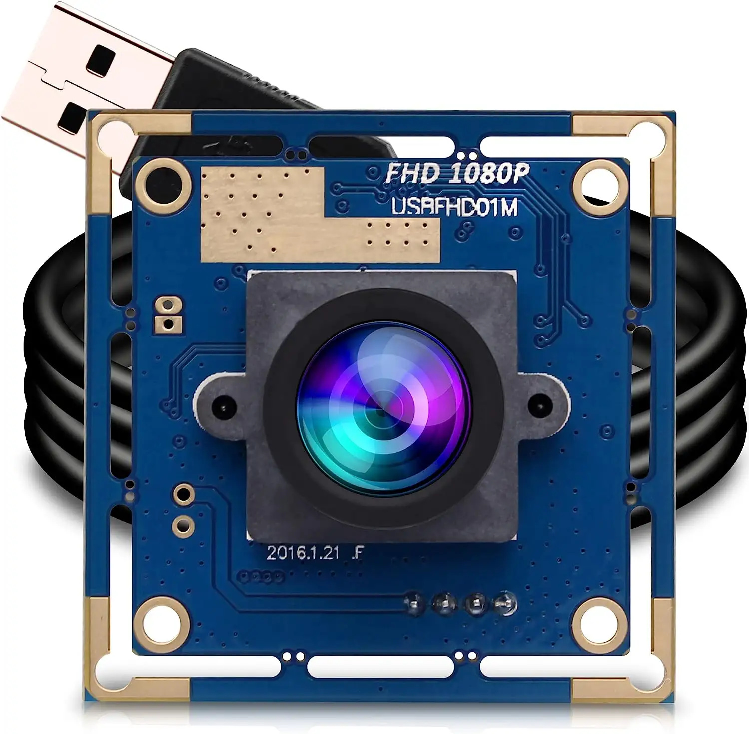 ELP CMOS CMOS yüksek hızlı Full HD 1080P USB kamera modülü 2MP Webcam akıllı ev güvenlik için 2.1mm geniş açı Lens ile