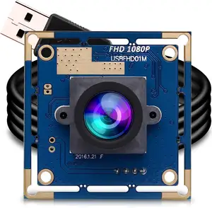 ELP CMOS OV2710 خلية كاميرا USB عالية السرعة عالية الوضوح 1080P كاميرا ويب 2 ميجابكسل مع عدسة بزاوية واسعة 2.1 مم لتأمين المنزل الذكي