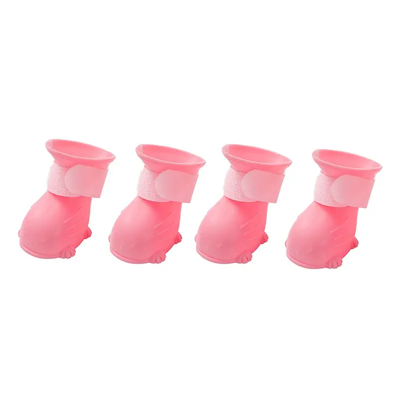 Chó Mưa Giày Mèo không thấm nước Silicone vớ con chó con chống trượt cao su khởi động 4 cái/bộ vật nuôi Giày