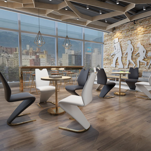 <span class=keywords><strong>Z</strong></span>字型オフィスチェア現代的な高品質PUダイニングチェア - Product Image 4