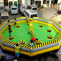 Juegos Deportivos Inflables Wipeout, Juegos Interactivos Inflables para Exteriores, Circuito de Obstáculos, Juego Inflable Meltdown Wipeout