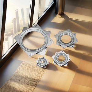 Table tournante pivotante pour <span class=keywords><strong>meuble</strong></span> de 2 à 6 pouces, <span class=keywords><strong>meuble</strong></span> <span class=keywords><strong>TV</strong></span>, <span class=keywords><strong>plateau</strong></span> <span class=keywords><strong>tournant</strong></span> en fer noir perlé, base d'étagère rotative polyvalente - Product Image 3