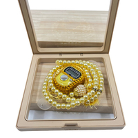 Verre fait à la main 99 Tesbih numérique compteur de doigt avec perles de prière chapelet islamique Tasbih pour mariage Eid compteur de cadeaux