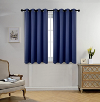 Rideaux occultants à œillets de style moderne Panneaux de salon à motifs géométriques plissés Textile de maison tricoté de couleur noire