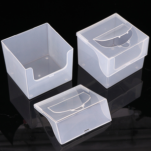 SUNSHING Plastic Cosmetic Cotton Pad Container Nail Wipes Dispenser <b>Box</b> Disposable Face Towel Case Clear Cotton Tissue Holder - Product Image 3