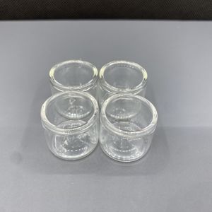 Bocaux en verre borosilicate haute résistance 6 ml avec couvercles en silicone, design à parois droites sans col, pour baume à lèvres, mini pot - Product Image 3